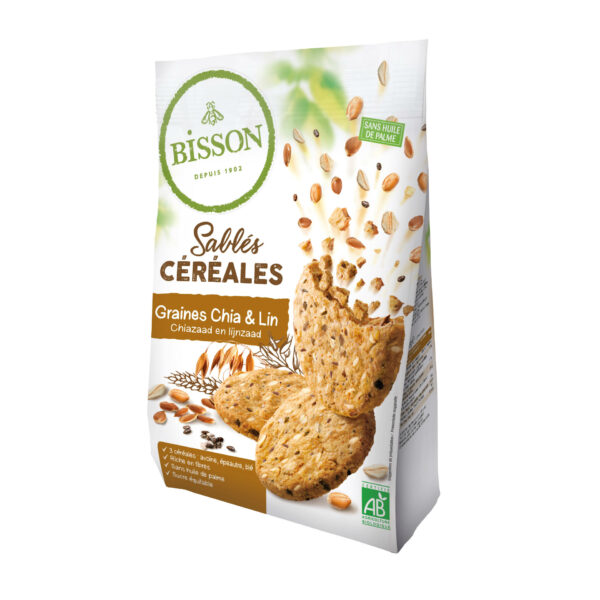 Sablés céréales graines chia & lin