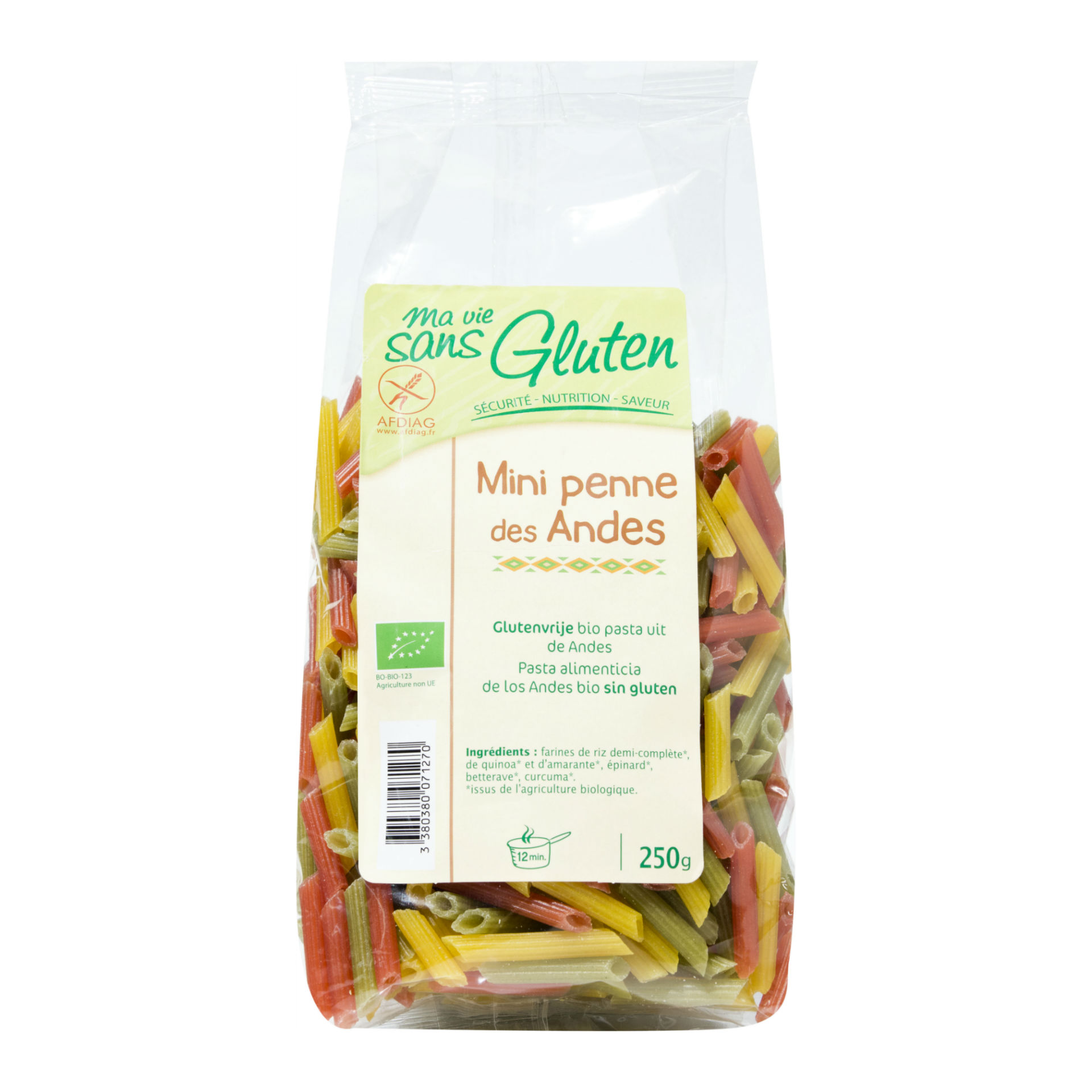 300183320_y_001.jpg Mini Penne des Andes tricolores, sans gluten – Image 1