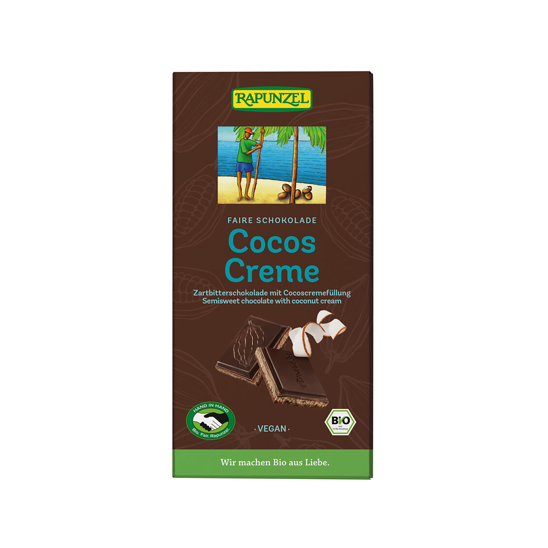 Mockup,Of,White,Cardboard,Box,With,Chocolate,Bar,On,Beige Chocolat crème de coco, HIH – Image 1