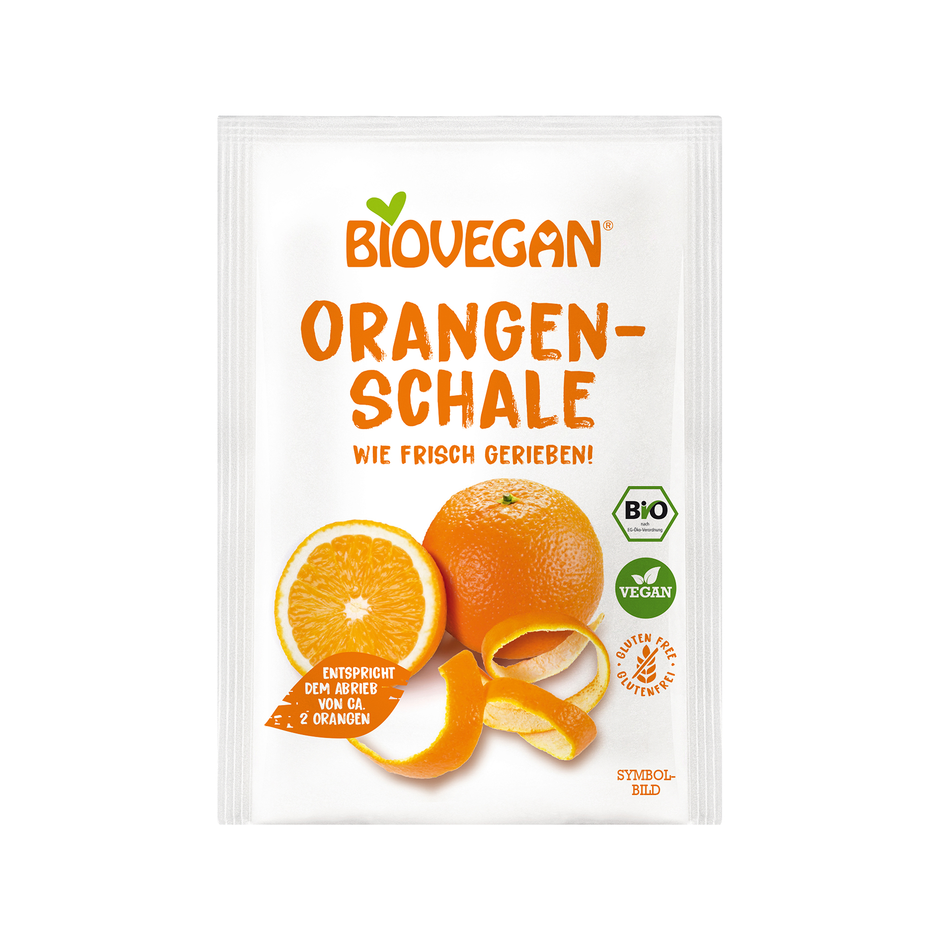 white package template bag food Zeste d'orange râpé, lyophilisé – Image 1