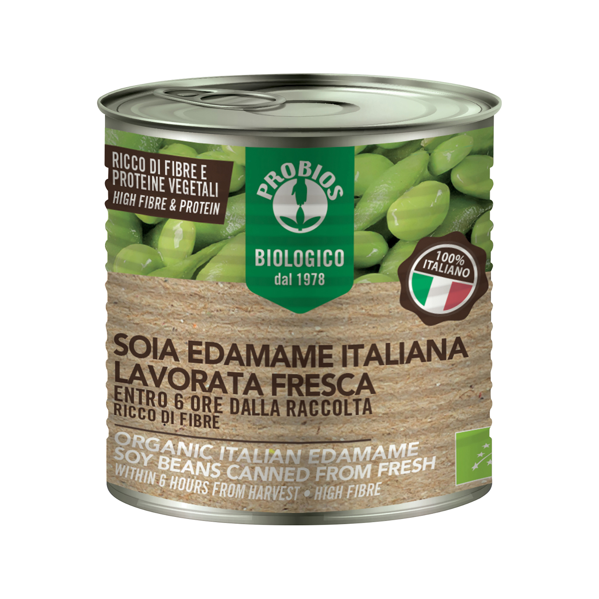Fagioli_Borlotti_Freschi_Lattina_400g Graine de soja edamame dans de l'eau – Image 1