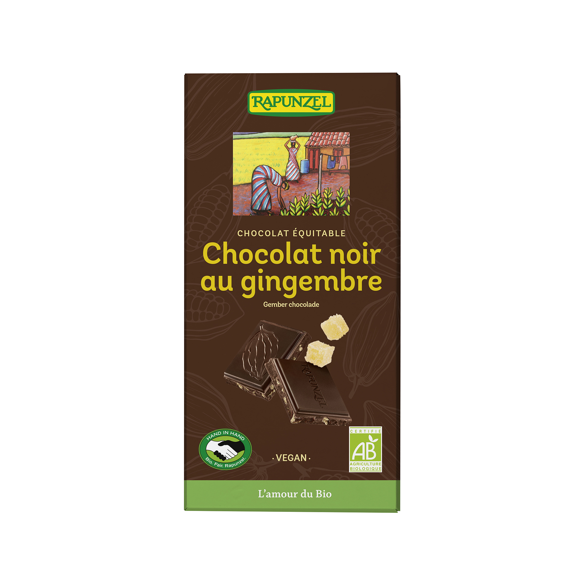 Mockup,Of,White,Cardboard,Box,With,Chocolate,Bar,On,Beige Chocolat au gingembre, HIH – Image 1