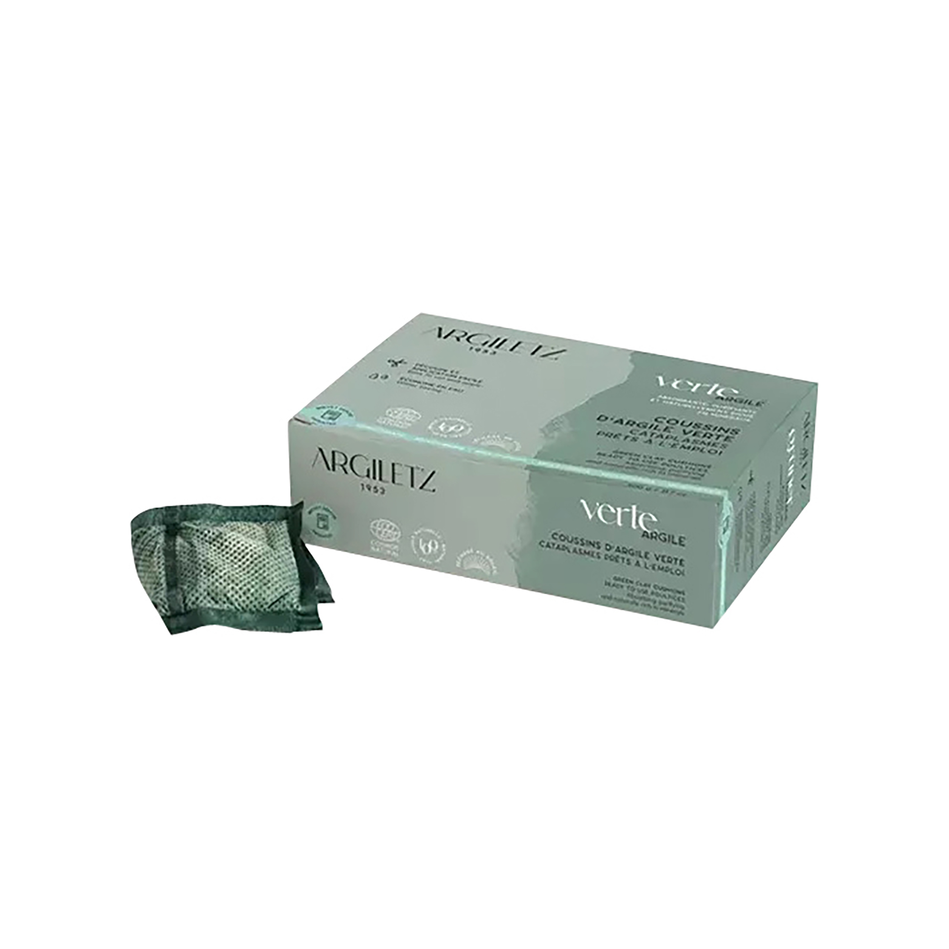 509118008_y_001.jpg Coussins d'argile verte pour cataplasme – Image 1