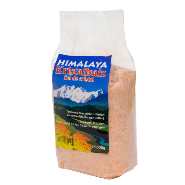 Cristal de sel de l'Himalaya moulu