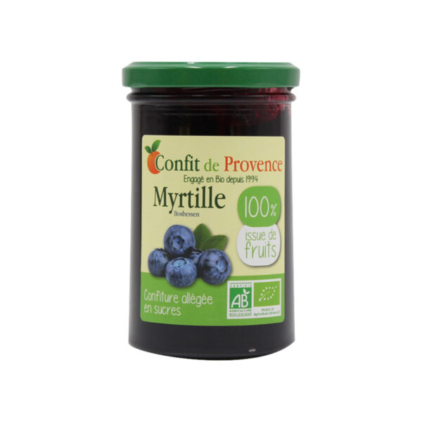 Confiture myrtille, sans sucre ajouté