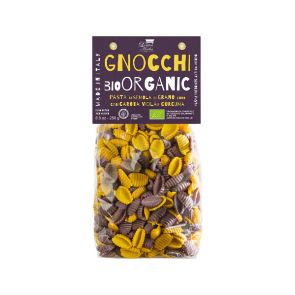 Gnocchi au curcuma et à la carotte violette