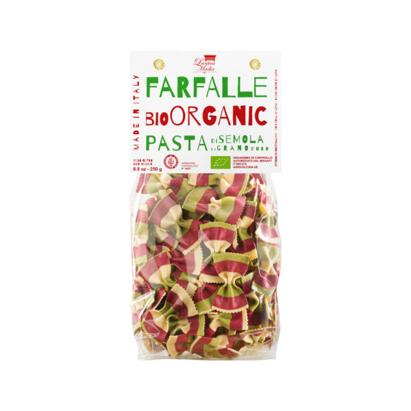 Farfalle à la betterave et aux épinards