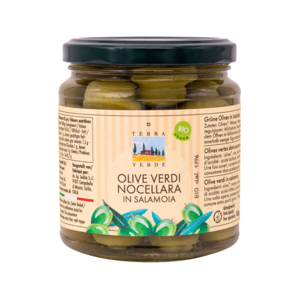 Olive verdi Nocellara in Salamoia